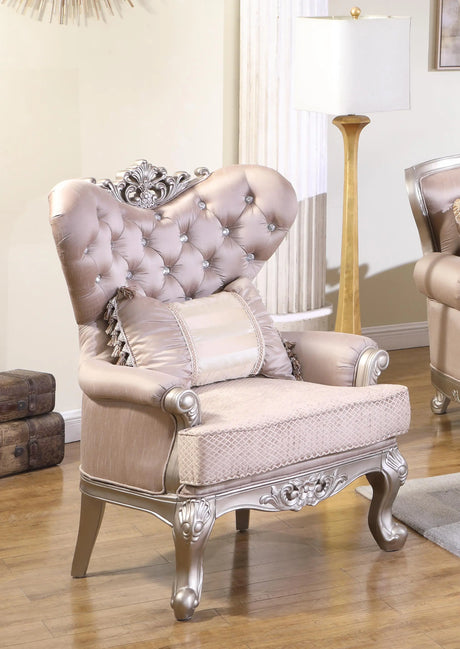 Daisy Traditional Style Chair in Pearl finish Wood - Home Elegance USA