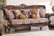 Phoenix Transitional Style Sofa In Cherry Finish Wood | Cosmos