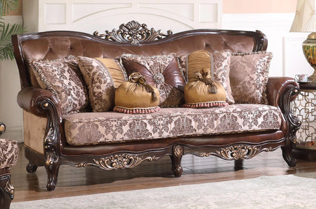 Phoenix Transitional Style Sofa in Cherry finish Wood - Home Elegance USA