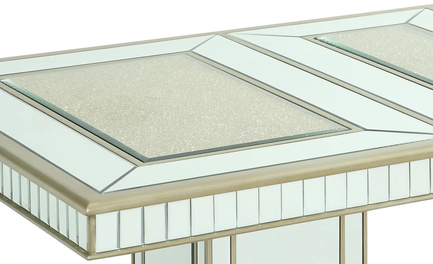 Harlow Modern Style Dining Table in Glass and Gold Finish - Home Elegance USA