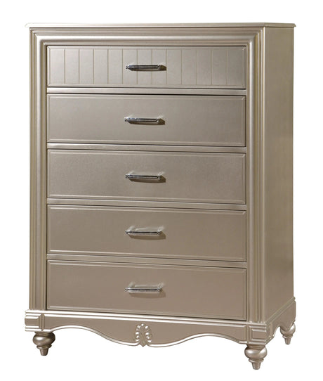 Faisal Transitional Style Chest in Champagne finish Wood - Home Elegance USA
