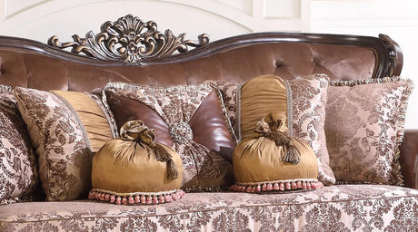 Phoenix Transitional Style Sofa In Cherry Finish Wood | Cosmos