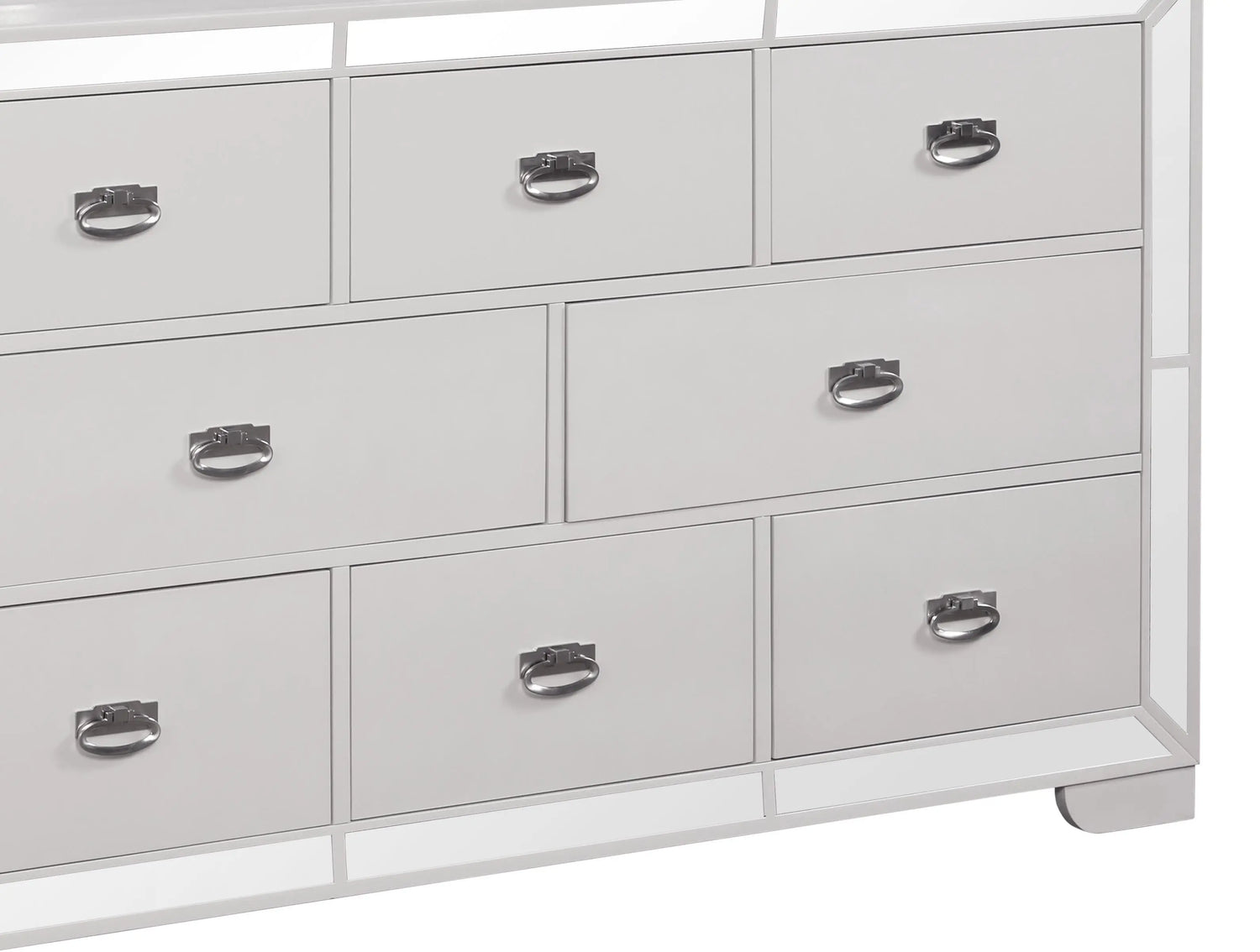 Grand Gloria Contemporary Style Dresser in White finish Wood - Home Elegance USA
