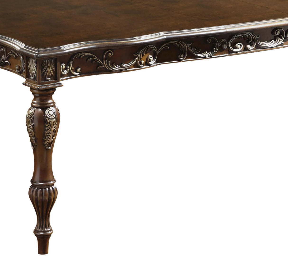 Rosanna Traditional Style Dining Table in Cherry finish Wood - Home Elegance USA