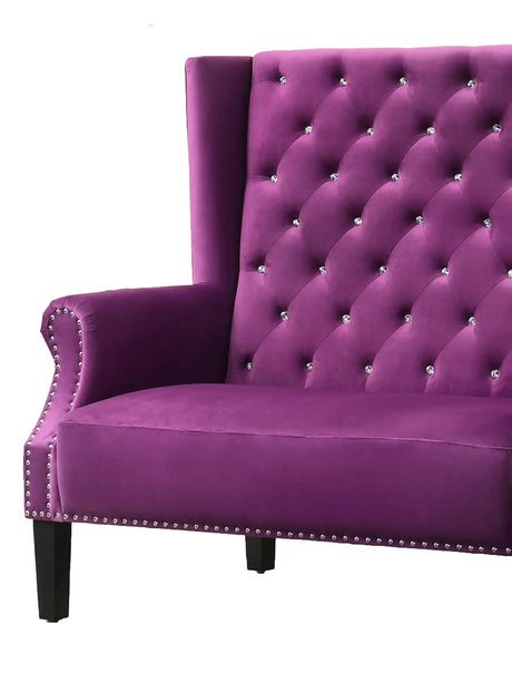 Lexi Transitional Style Purple Accent Chair | Cosmos
