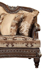 Alexa Traditional Style Sofa in Cherry finish Wood - Home Elegance USA