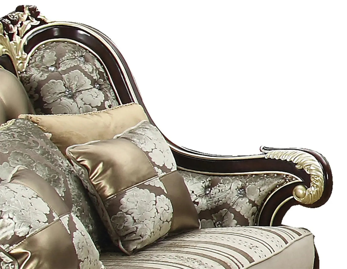 Monica Traditional Style Loveseat in Cherry finish Wood - Home Elegance USA