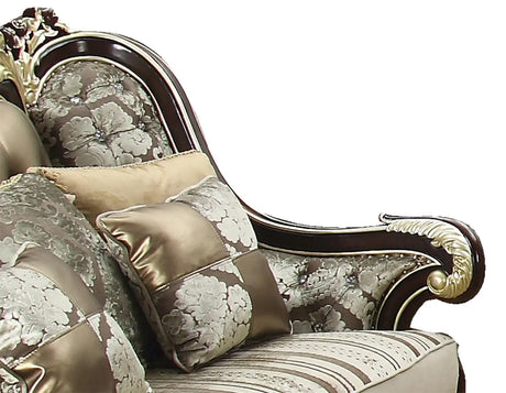 Monica Traditional Style Loveseat In Cherry Finish Wood | Cosmos