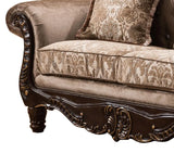Giana Traditional Style Loveseat in Cherry finish Wood - Home Elegance USA