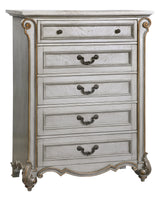Melrose Traditional Style Chest in Silver finish Wood - Home Elegance USA