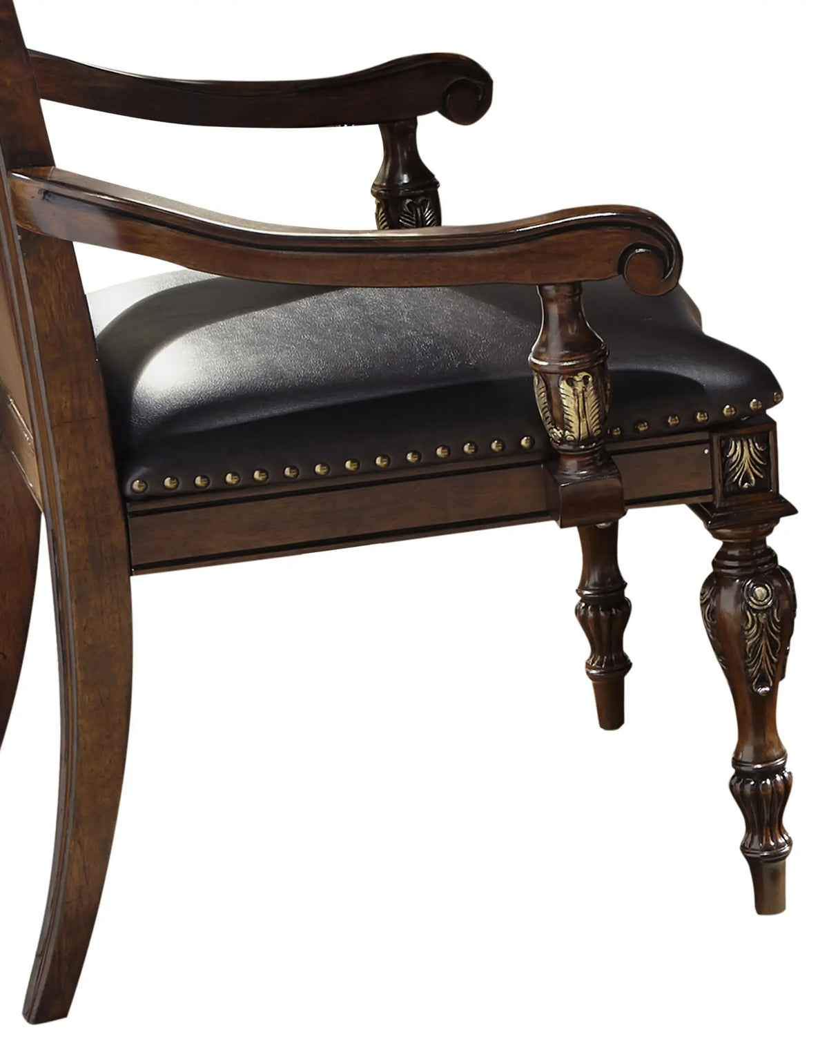 Rosanna Traditional Style Dining Arm Chair in Cherry finish Wood - Home Elegance USA