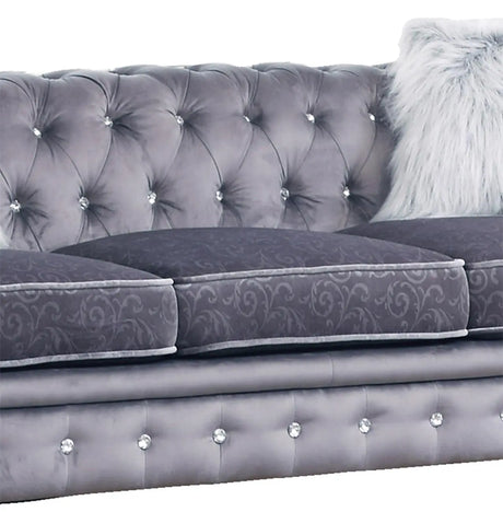Sahara Modern Style Gray Sofa With Acrylic Legs | Cosmos