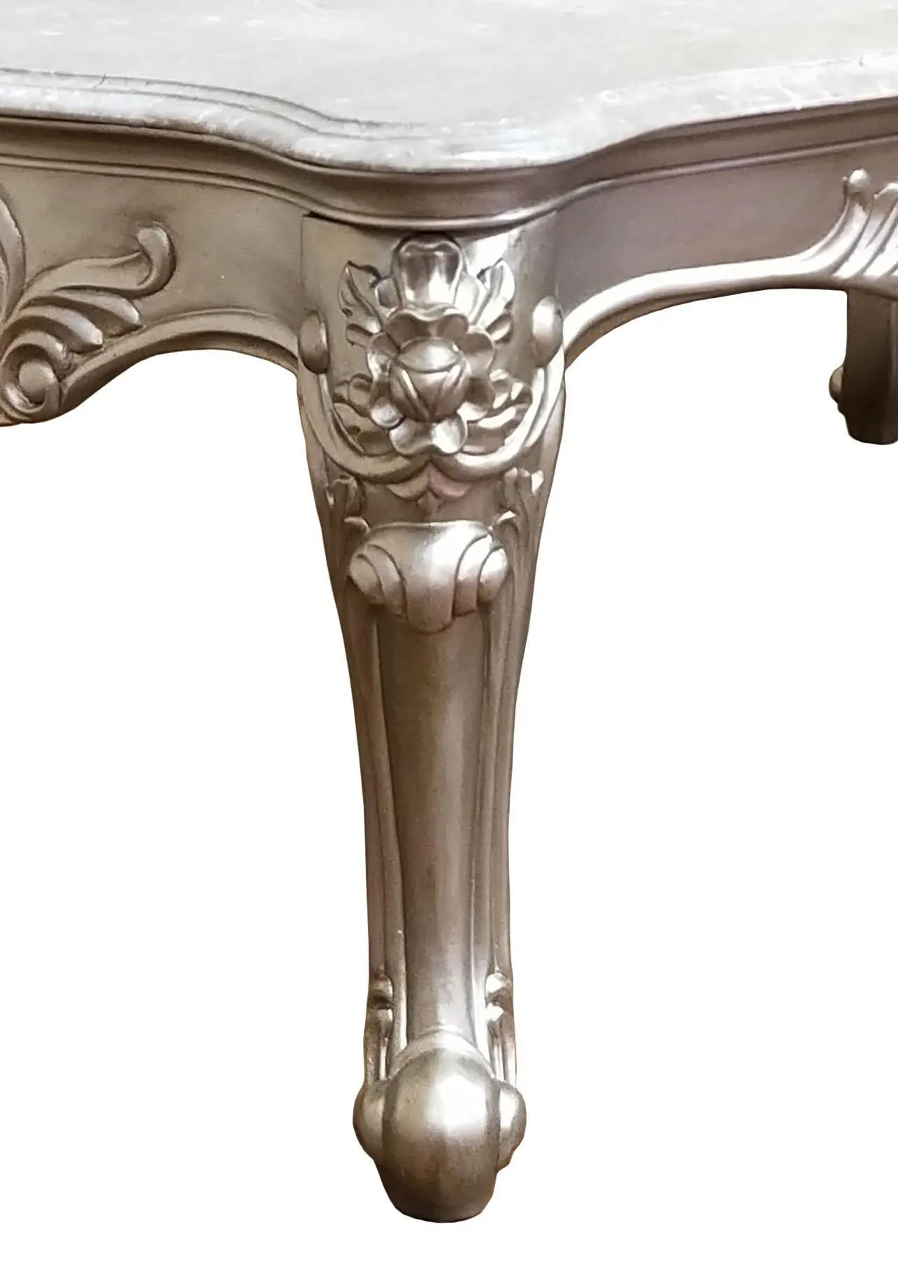 Ariel Transitional Style Coffee Table In Silver Finish Wood | Cosmos | Home Elegance USA