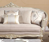 Elanor Traditional Style Sofa in Champagne finish Wood - Home Elegance USA