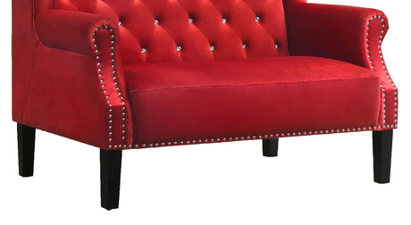 Lexi Transitional Style Red Accent Chair | Cosmos