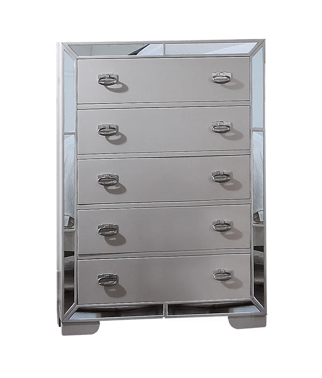 Gloria Contemporary Style Chest in White finish Wood - Home Elegance USA