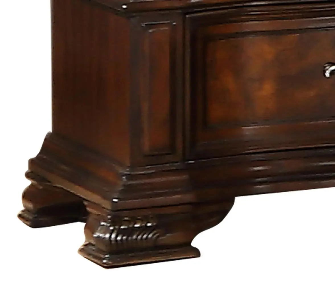 Santa Monica Traditional Style Nightstand in Cherry finish Wood - Home Elegance USA