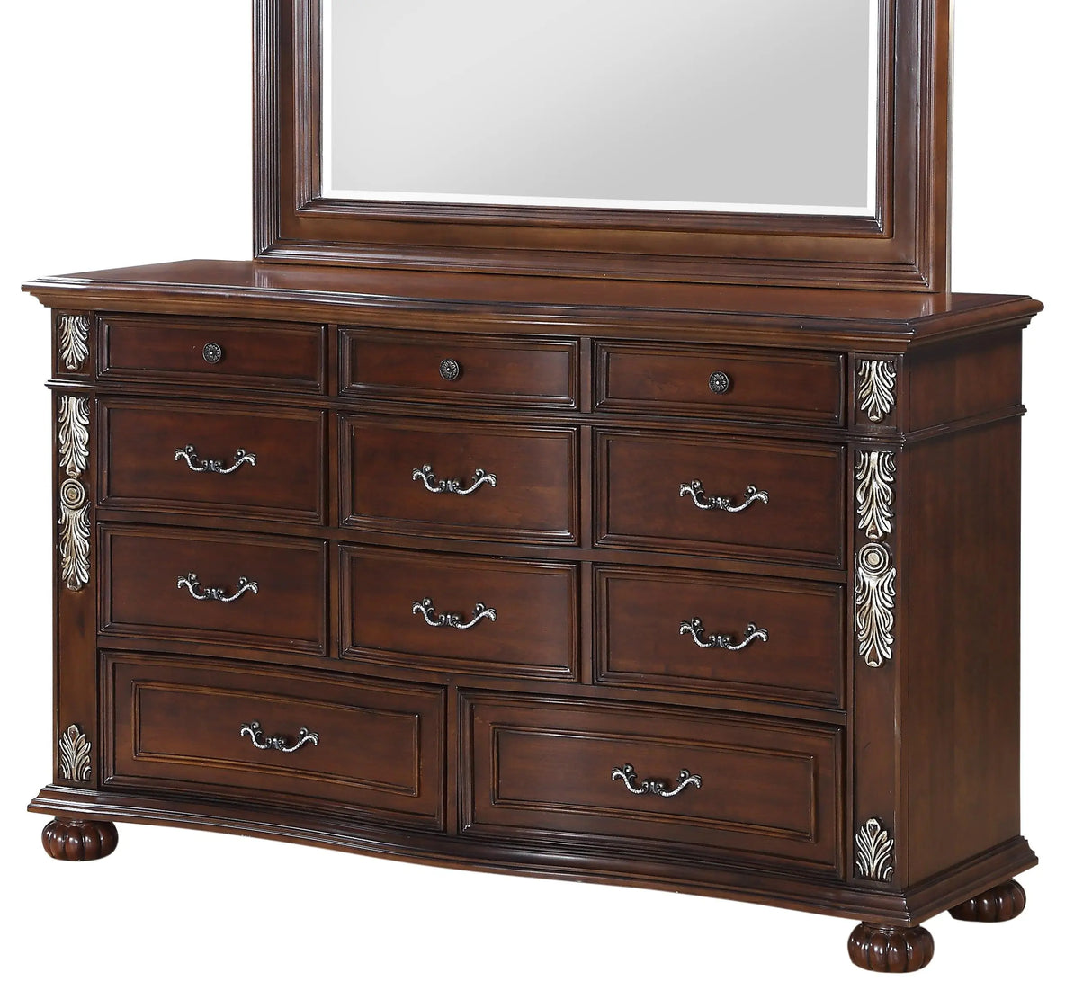 Rosanna Traditional Style Dresser in Cherry finish Wood - Home Elegance USA
