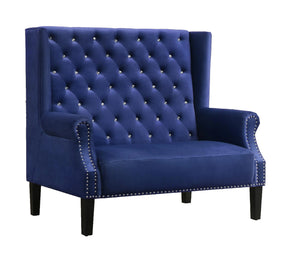 Lexi Transitional Style Blue Accent Chair | Cosmos
