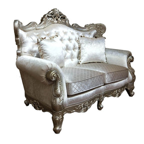 Emily Traditional Loveseat In Champagne Finish | Cosmos Furniture