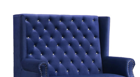 Lexi Transitional Style Blue Accent Chair | Cosmos