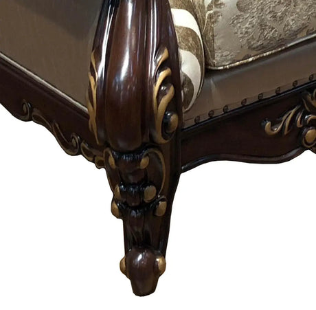 Jade Traditional Style Loveseat In Cherry Finish Wood | Cosmos