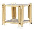 Jaden Modern Style Marble End Table With Metal Base | Cosmos