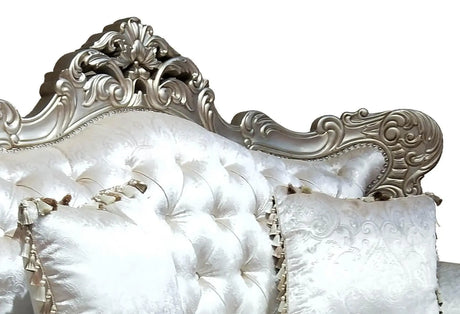 Emily Traditional Loveseat In Champagne Finish | Cosmos Furniture