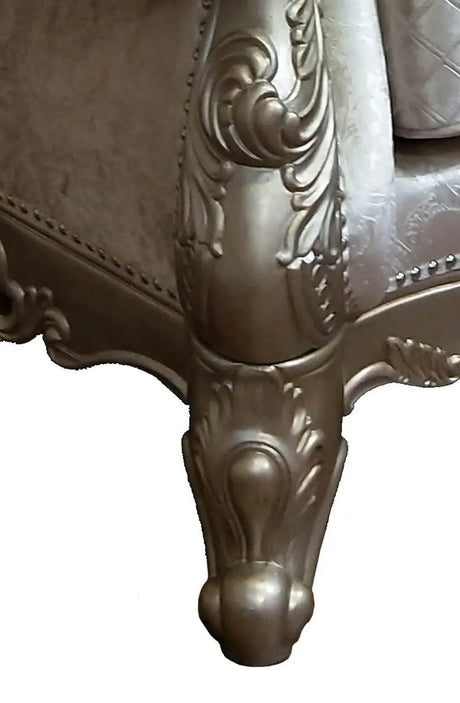 Emily Traditional Loveseat In Champagne Finish | Cosmos Furniture