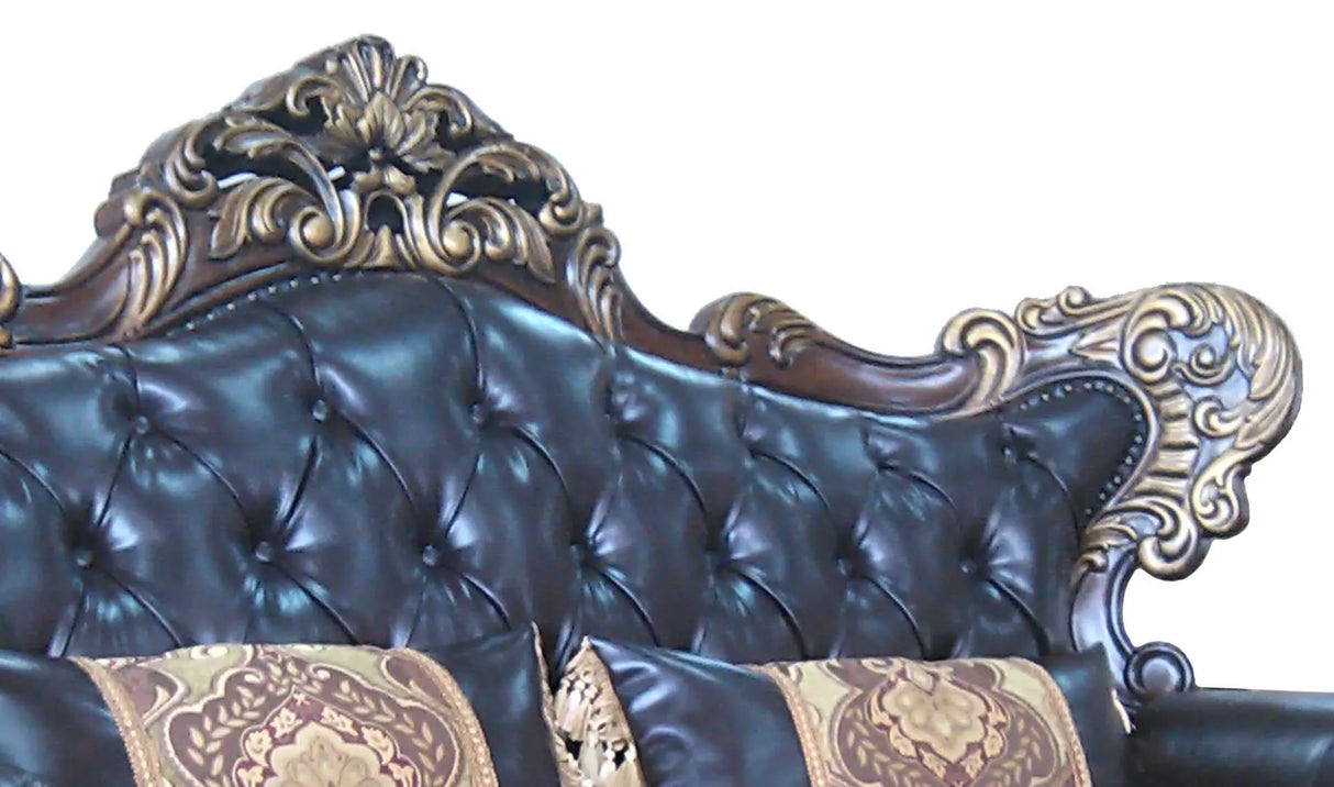 Britney Traditional Style Loveseat In Cherry Finish Wood | Cosmos | Home Elegance USA