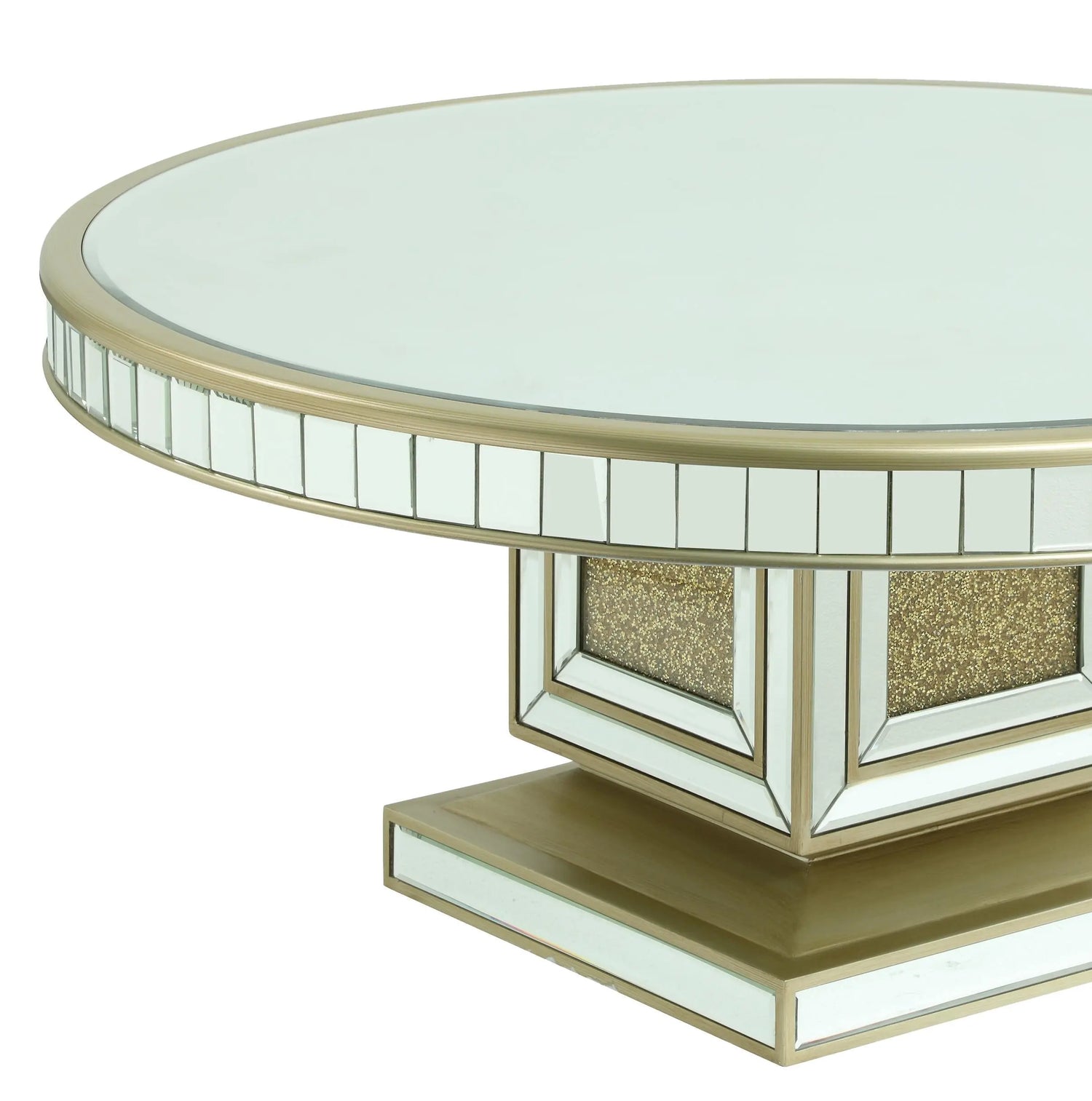 Harlow Modern Style Glass Coffee Table with Gold fiinish - Home Elegance USA