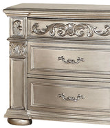 Platinum Traditional Style Nightstand in Gold finish Wood - Home Elegance USA
