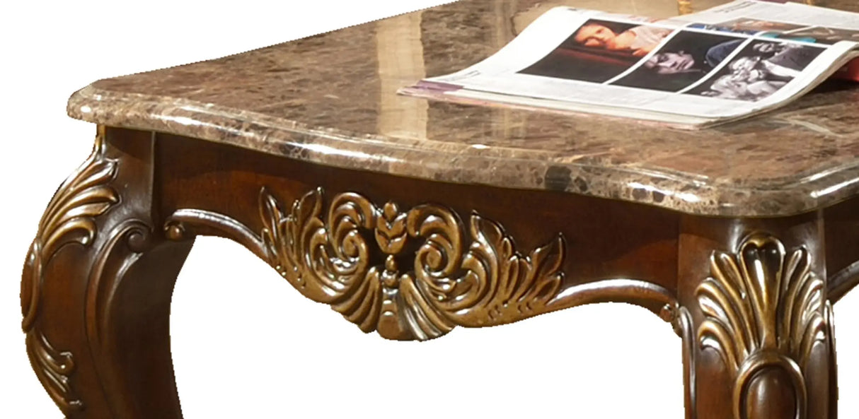 Britney Traditional Style Coffee Table In Cherry Finish Wood | Cosmos | Home Elegance USA