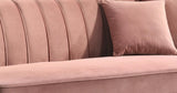 Lexington Transitional Style Coral Sofa with Gold Finish - Home Elegance USA