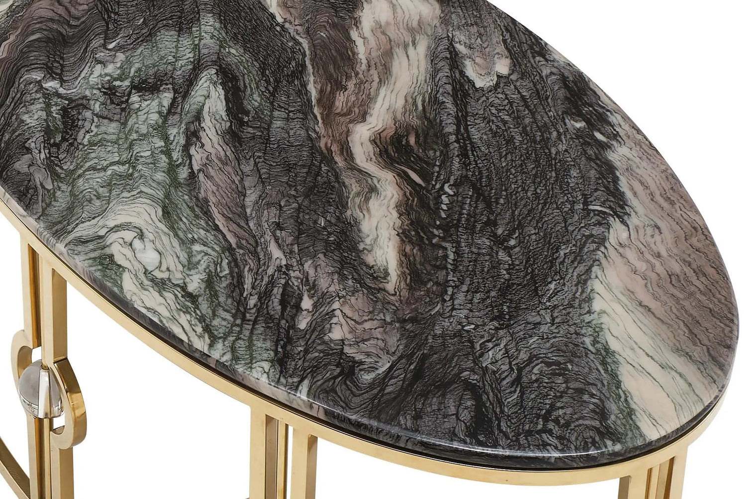 Anika Modern Style Marble Coffee Table With Metal Base | Cosmos | Home Elegance USA