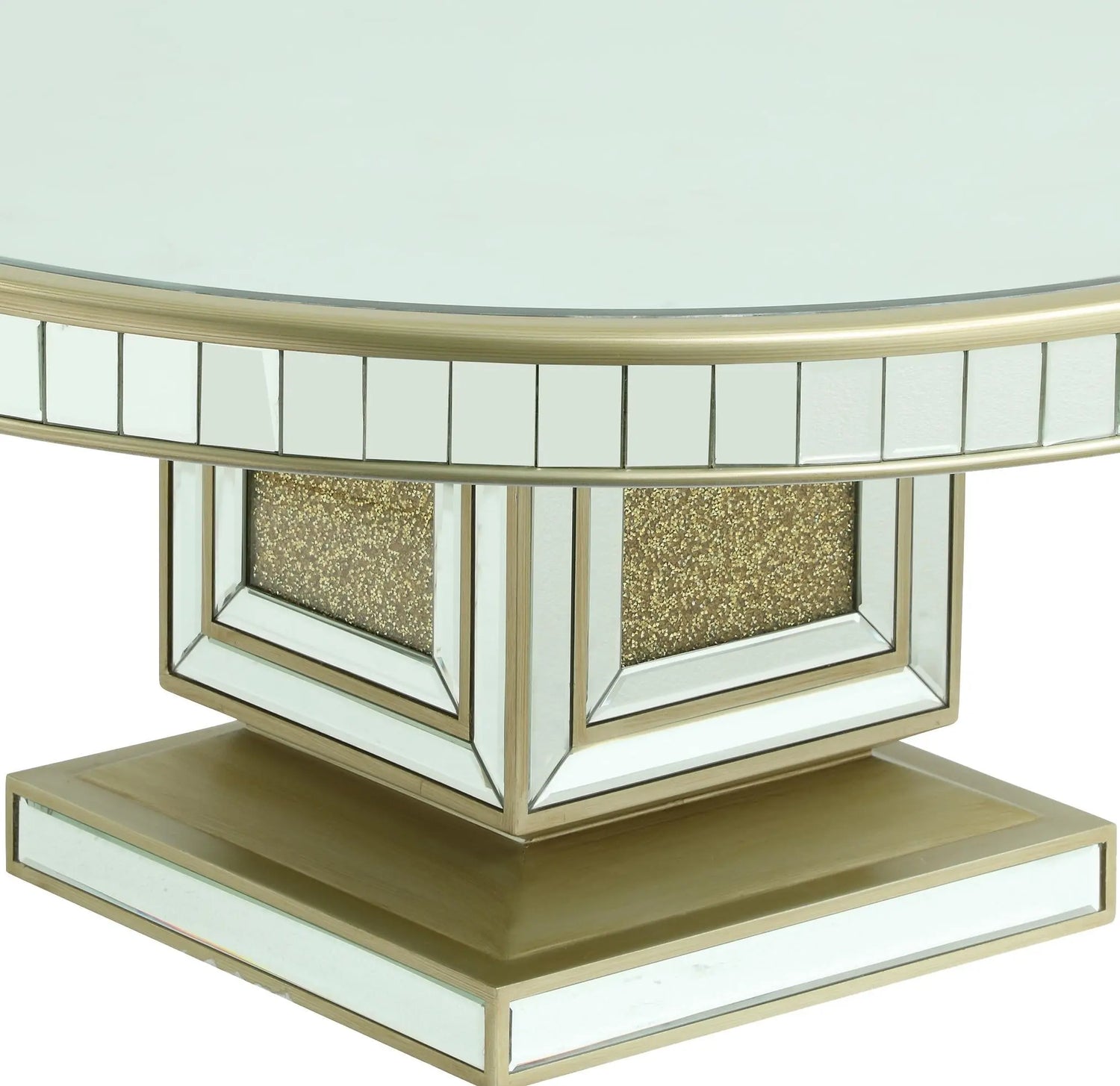 Harlow Modern Style Glass Coffee Table with Gold fiinish - Home Elegance USA