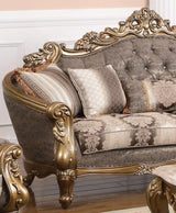 Amelia Traditional Style Sofa In Bronze Finish Wood | Cosmos | Home Elegance USA