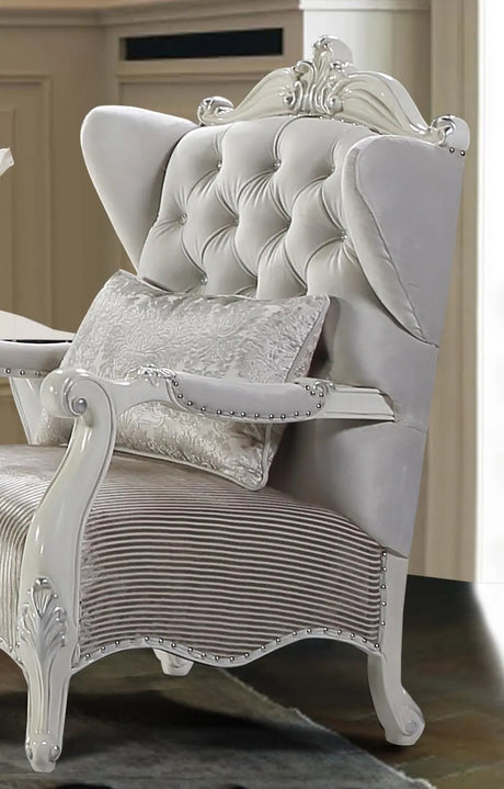 Juliana Traditional Style Chair In Pearl White Finish Wood | Cosmos