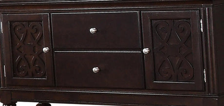 Zora Transitional Style Dining Server In Cherry Finish Wood | Cosmos