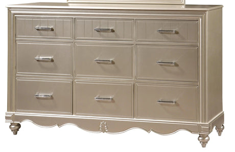 Faisal Transitional Style Dresser in Champagne finish Wood - Home Elegance USA