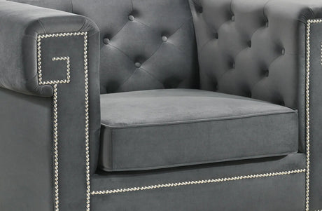 Clover Modern Style Gray Chair With Steel Legs | Cosmos
