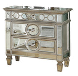 Brooklyn Contemporary Style Nightstand In Silver Finish Wood | Cosmos | Home Elegance USA