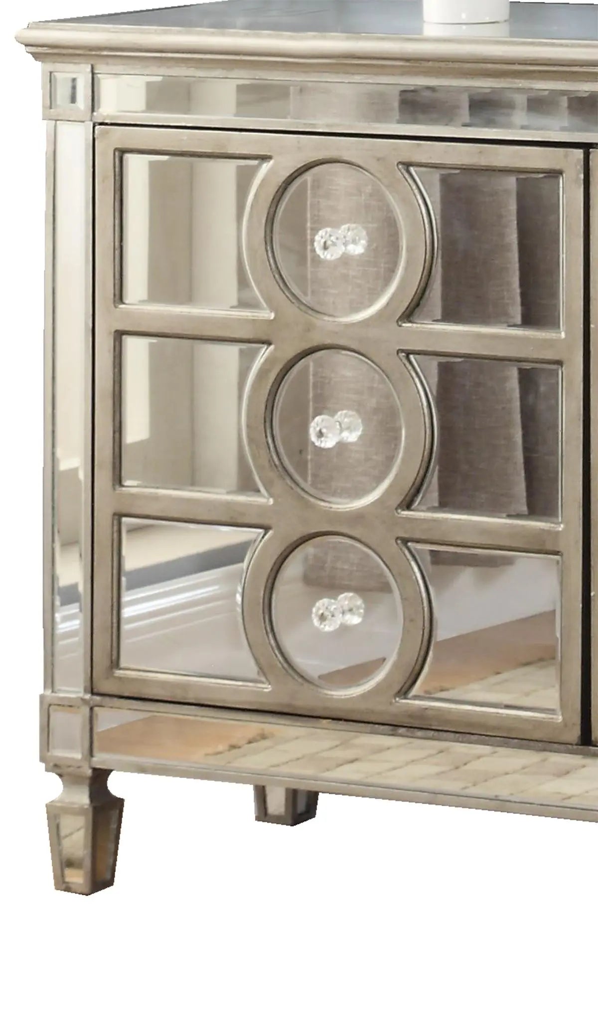 Brooklyn Contemporary Style Dining Server In Silver Finish Wood | Cosmos | Home Elegance USA