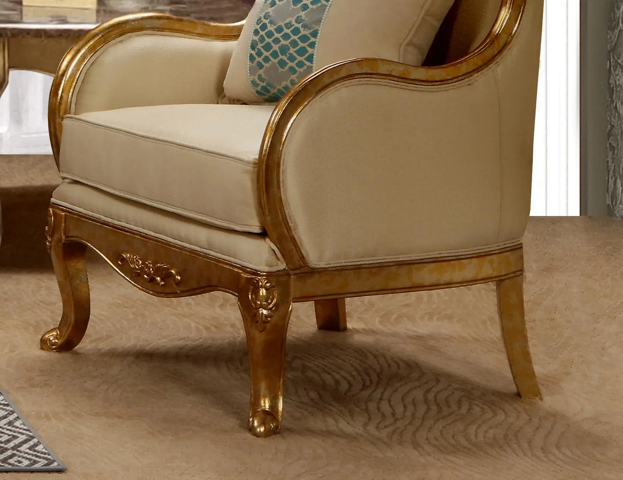 Majestic Transitional Style Chair in Gold finish Wood - Home Elegance USA