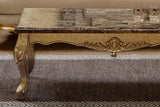 Majestic Transitional Style Coffee Table in Gold finish Wood - Home Elegance USA