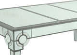 Zoe Modern Style Glass DiningTable with Silver fiinish - Home Elegance USA