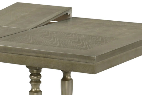 Eden Transitional Style Dining Table In Metallic Finish Wood | Cosmos