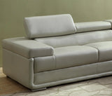 Zenith Beige Sectional in Faux Leather - Home Elegance USA