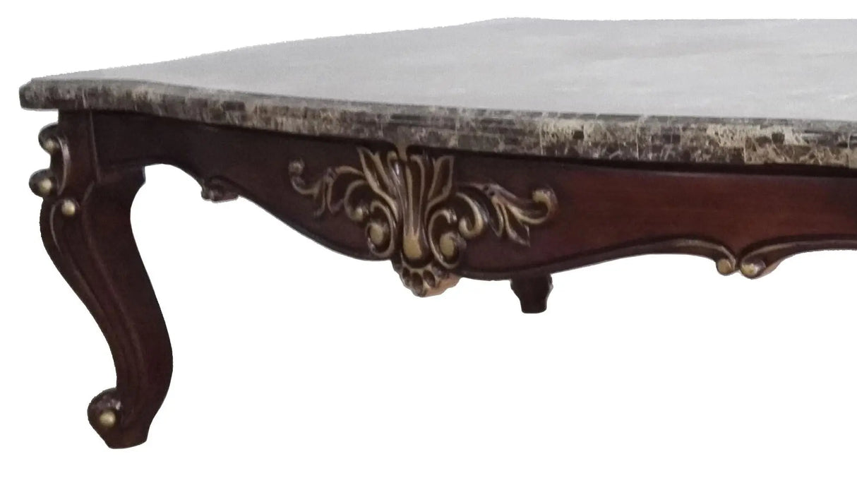 Jade Traditional Style Coffee Table in Cherry finish Wood - Home Elegance USA