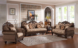 Zoya Traditional Style Sofa in Cherry finish Wood - Home Elegance USA
